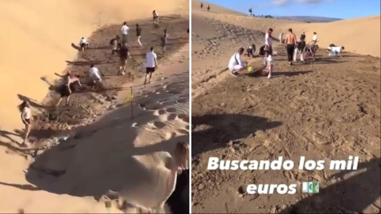 Influencer esconde mil euros en reserva natural