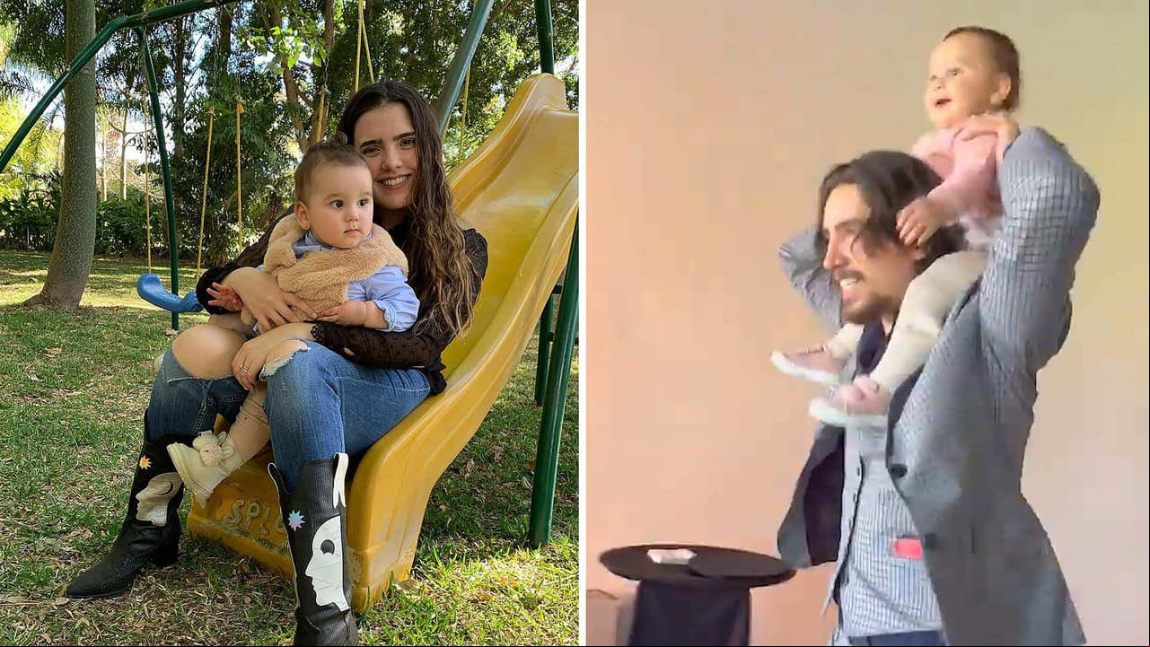 Cayetana enternece al jugar caballito con su tío Alex Fernández