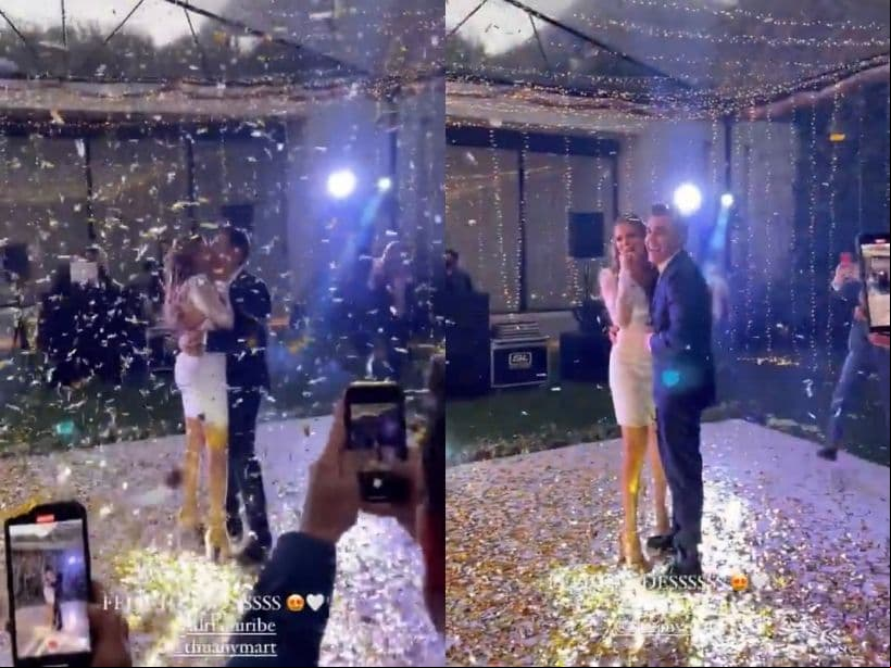 También quedó al descubierto que el primer baile que protagonizaron como marido y mujer fue al ritmo del ‘¿Cómo pagarte?’, tema que interpreta Carlos Rivera y que la pareja desde hace tiempo adoptó como parte de su historia de amor.