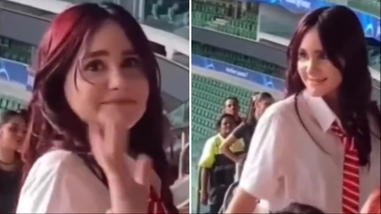 La joven causó furor entre los asistentes