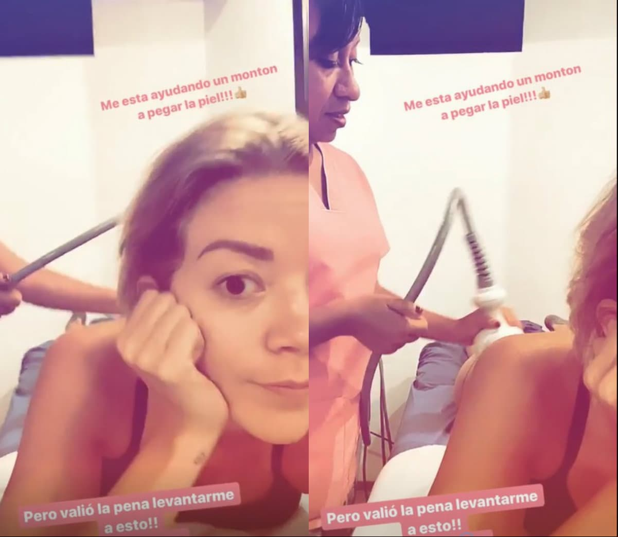 Fernanda Castillo se somete a masajes para moldear su cuerpo
