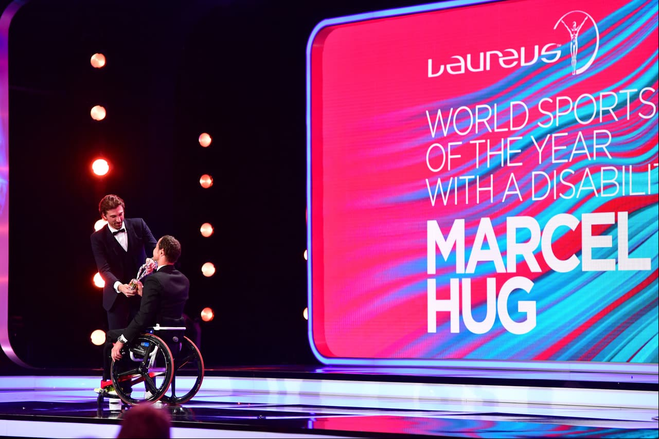 En la categoría de 
<b>Mejor Deportista con Discapacidad </b>el ganador fue el atleta paralímpico de Suiza 
<b>Marcel Hug.</b>