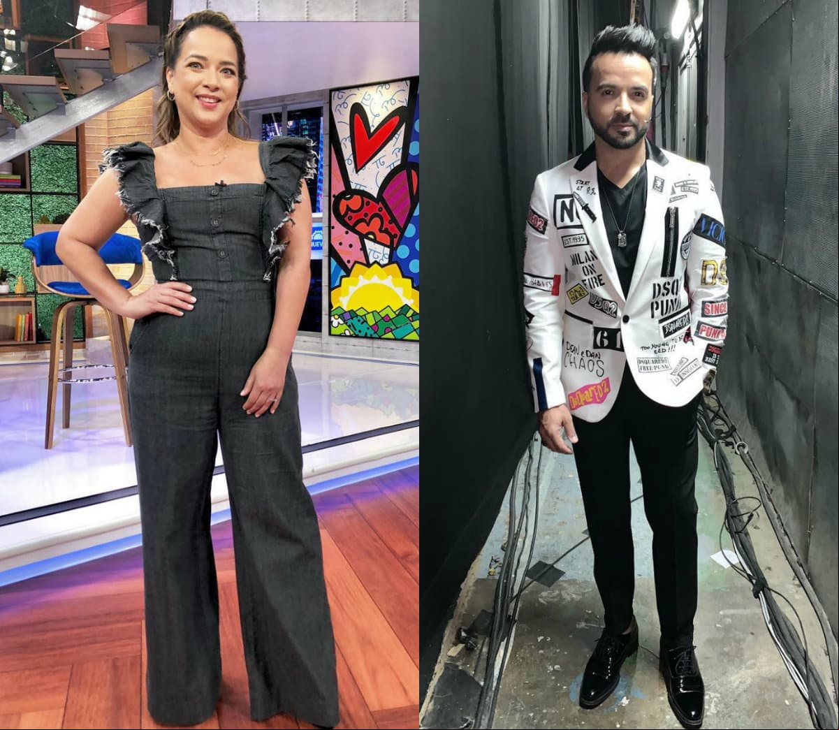 Así fue el reencuentro de Adamari López y Luis Fonsi en televisión