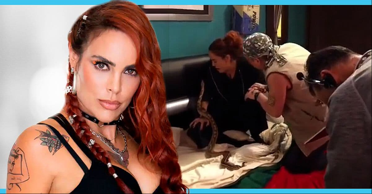 Sara Corrales y su valentía al grabar con una serpiente real en 'Mi camino es amarte'