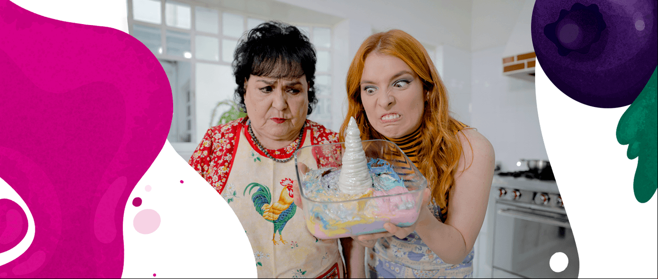 Receta de Pinches famosos: Carmen Salinas prepara "Chilaquiles unicornio"
