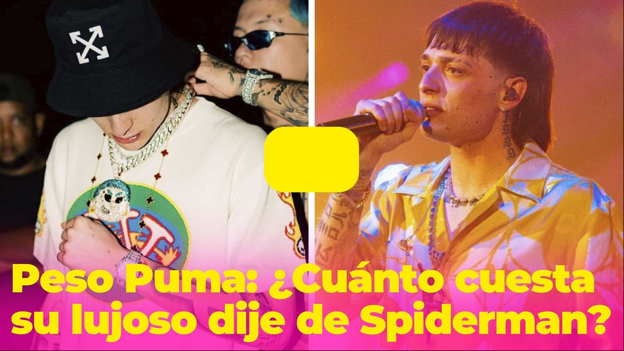 Peso Pluma usa un costoso collar de Spiderman hecho con diamantes: este es su precio