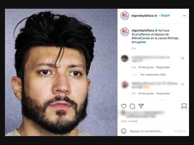 Mientras que más tarde, el mismo programa divulgó la primera fotografía de la detención de Larry Ramos, quien aparece con una playera de color beige. De acuerdo con la publicación, el hombre fue privado de su libertad bajo el delito de cargos federales.