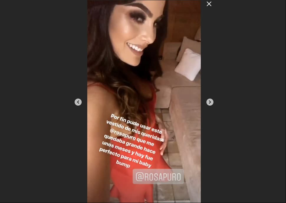 La modelo detalló que su ropa le queda un poco más apretada