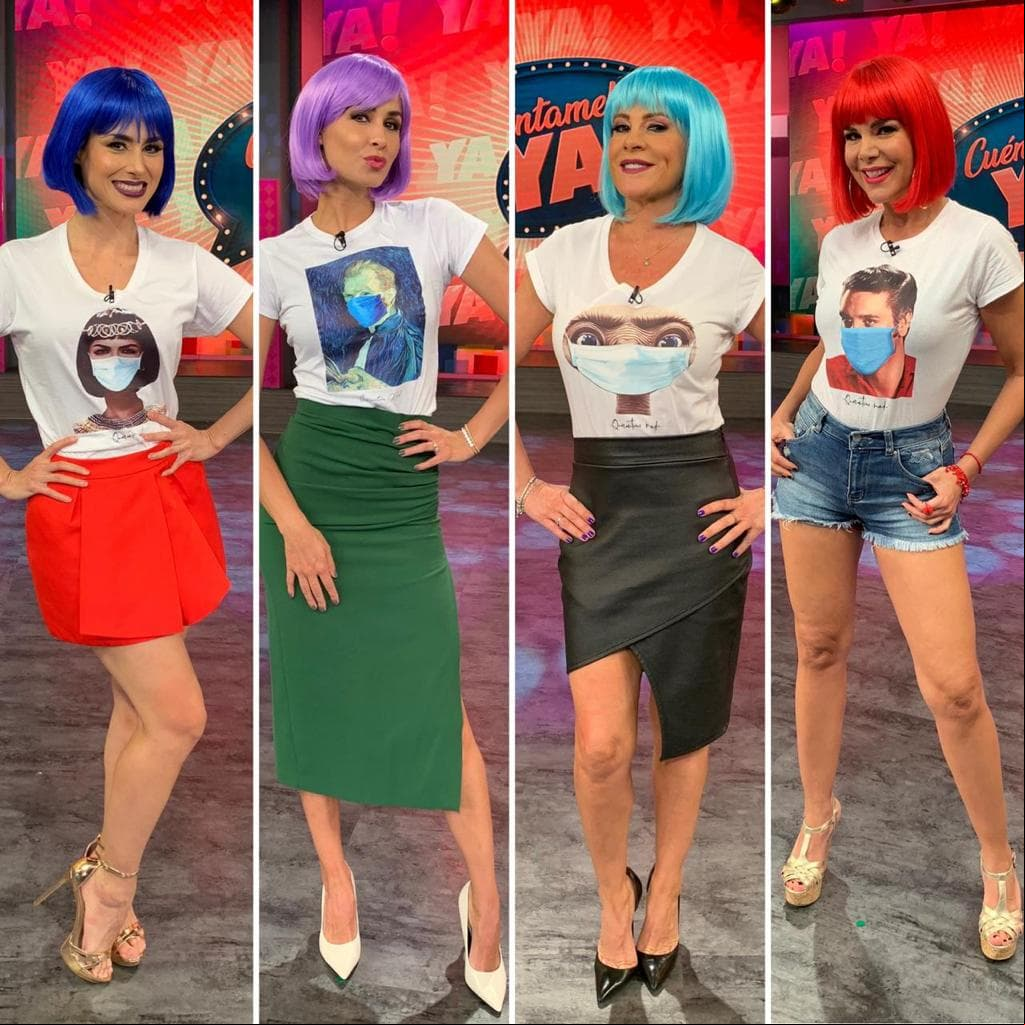 Este jueves 25 de junio, las conductoras de Cuéntamelo ya! aparecieron en su programa con vistosas pelucas.