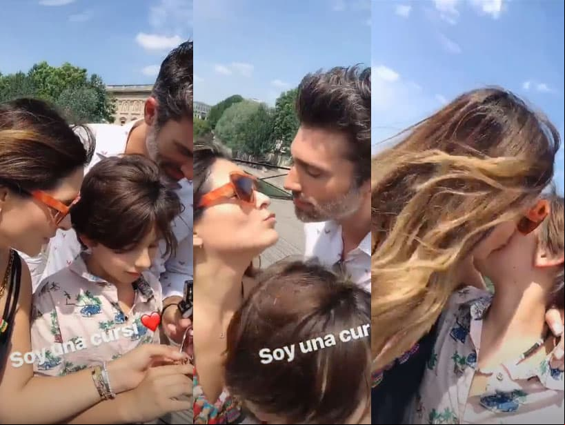 Grettell, Santino y Leo acudieron al ‘puente de las artes’, de París, para dejar un candado como símbolo de su amor, una actividad común entre los turistas.