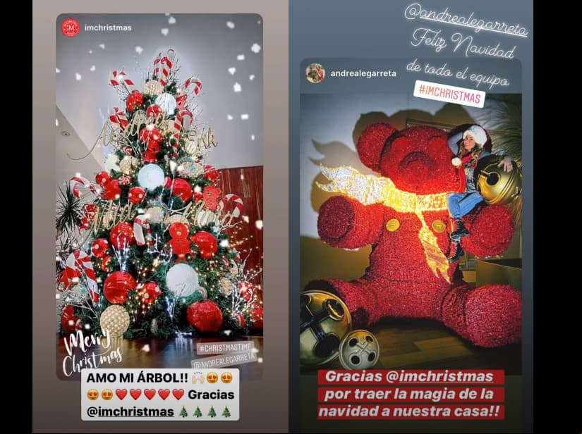 Andrea Legarreta presume la decoración navideña de su casa