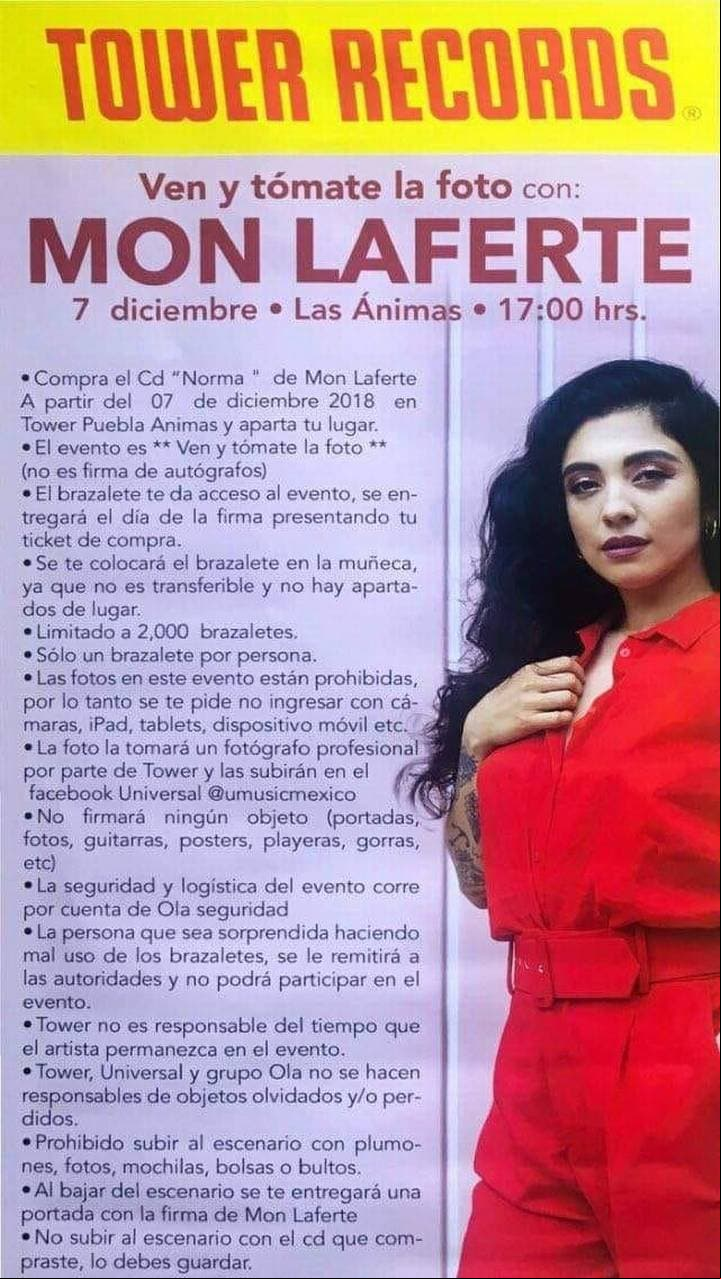 Mon Laferte pide acatar largo listado de reglas para convivir con sus fans