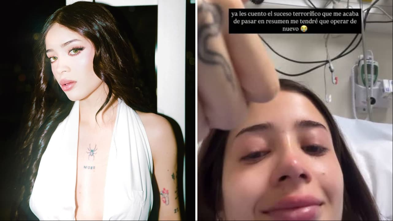 La tiktoker subió videos en redes sociales llorando tras ser hospitalizada.