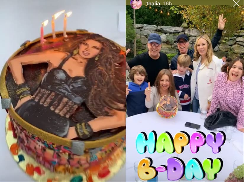 Thalia compartió en Instagram stories cómo celebró su cumpleaños