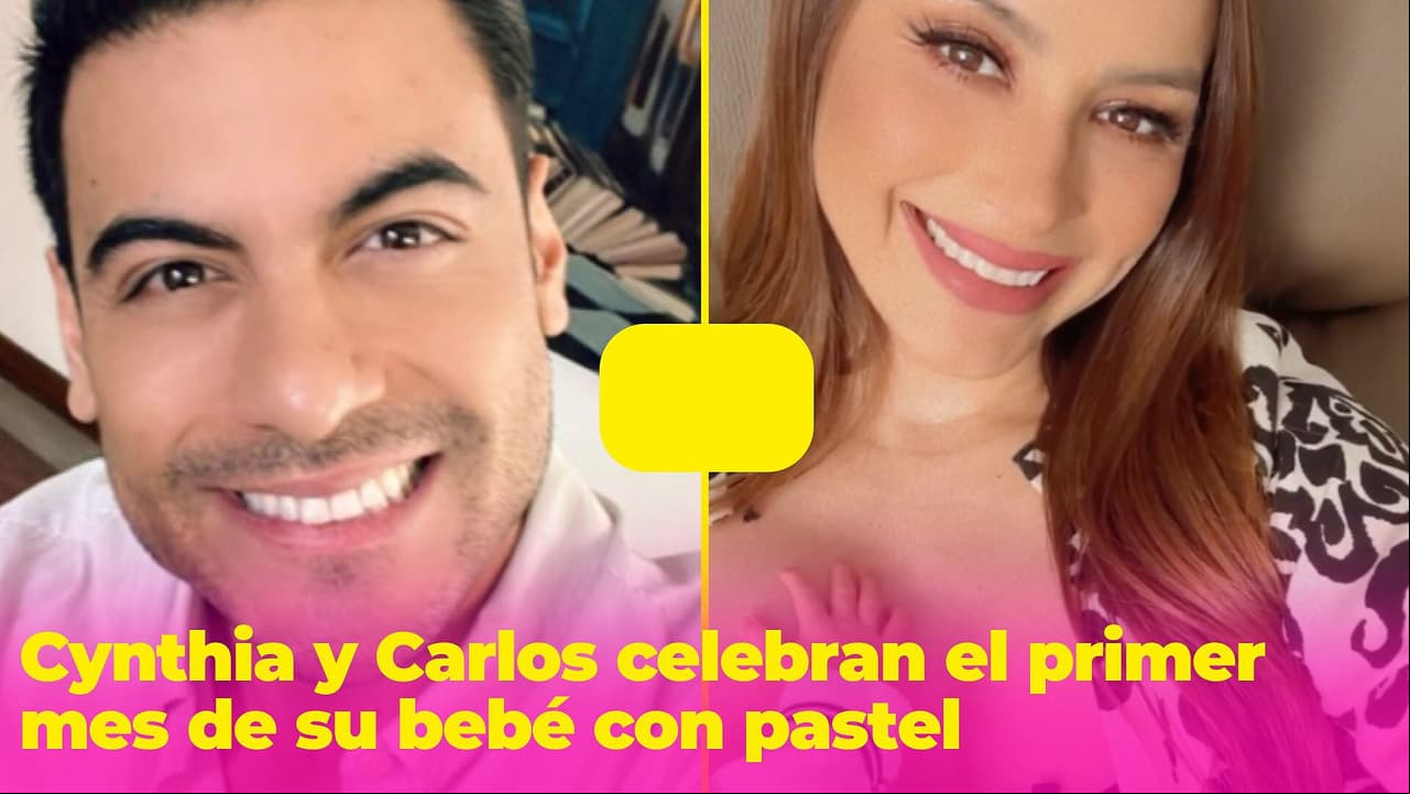 Cynthia y Carlos celebran el primer mes de su bebé con tremendo pastel (y muestran su habitación)