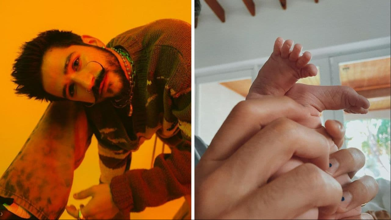 Camilo y los piecitos de su hija Índigo