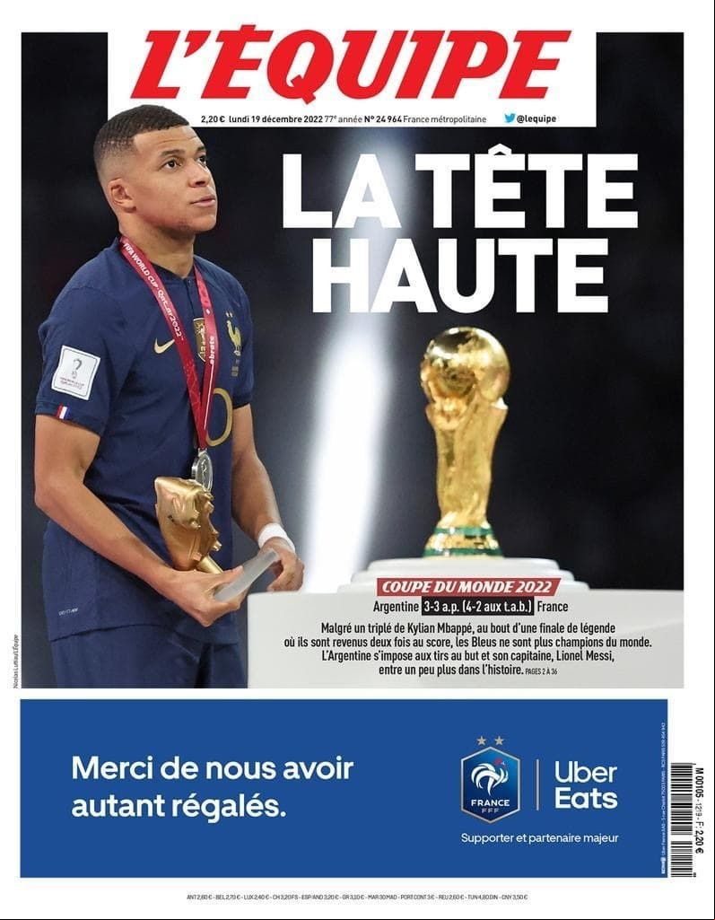Las portadas de Argentina campeón en Qatar 2022