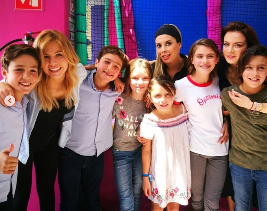 Silvia Navarro y los niños se reunieron en la fiesta de cumpleaños del hijo de la actriz este 2018