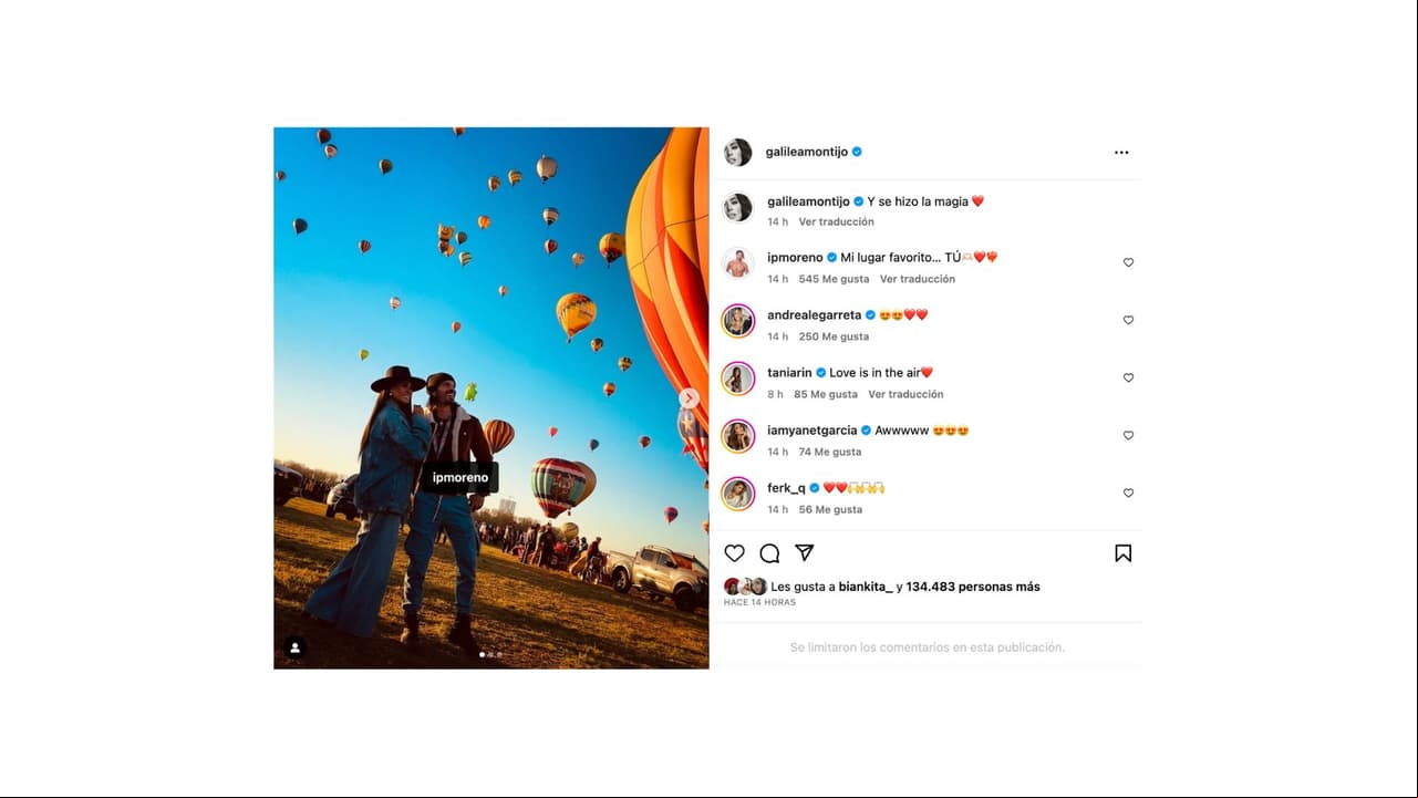 Isaac Moreno le dedicó amoroso mensaje a Galilea Montijo.