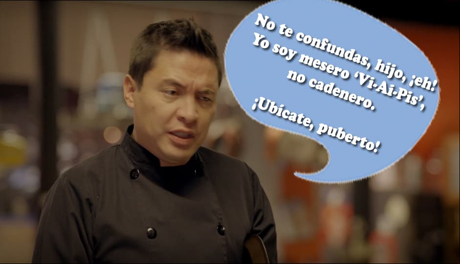 En el segundo episodio es contratado por Beto como mesero, pero también le deja claro a Fran que no es un mesero cualquiera.