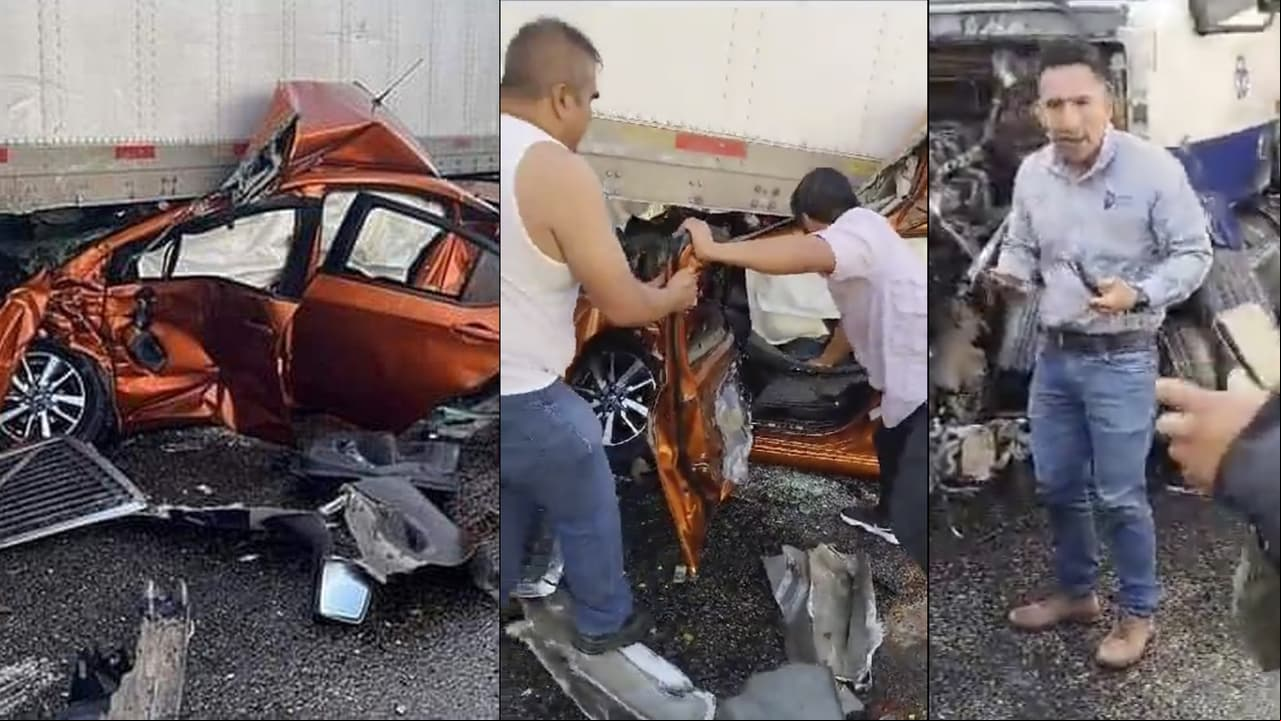 Hombre impacta tras sobrevivir a accidente mortal en el que su coche queda destrozado