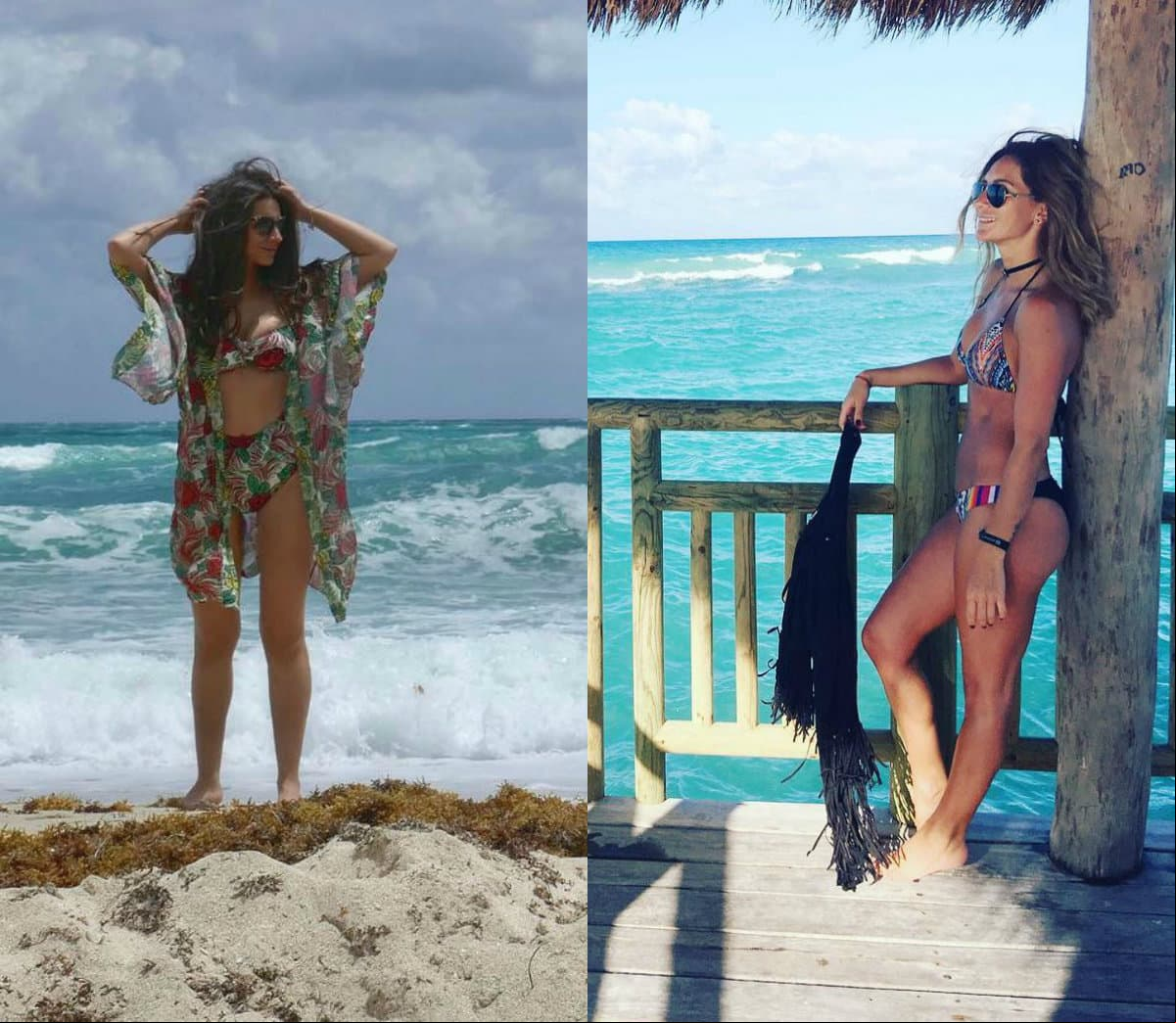 Ambas actrices se ejercitan en el gimnasio, mostrando el resultado en estas fotos en bikini.