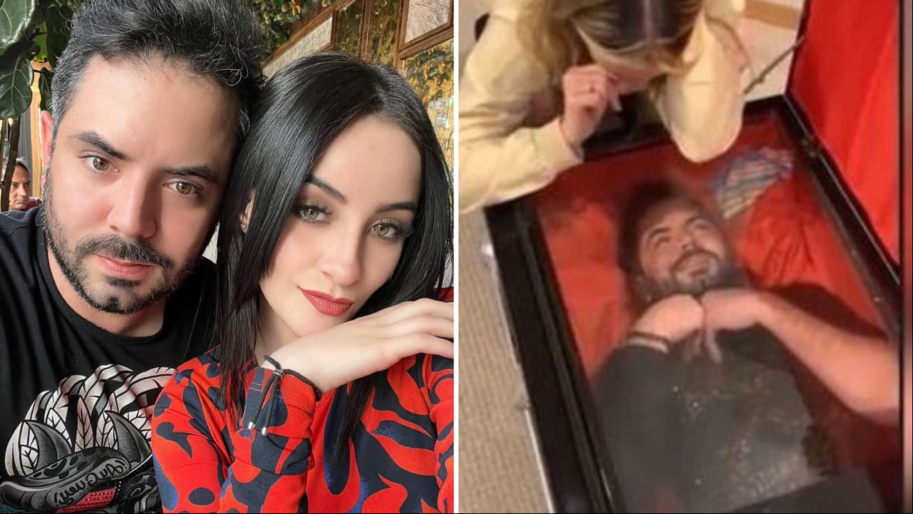 José Eduardo Derbez mostró su ataúd a Ariadne Díaz y ella lo presumió en redes.