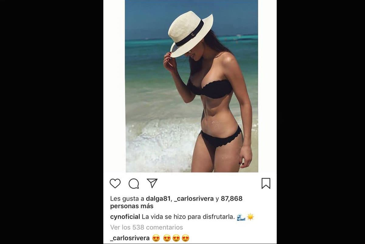 Carlos Rivera enloqueció con tremenda imagen de su novia Cynthia