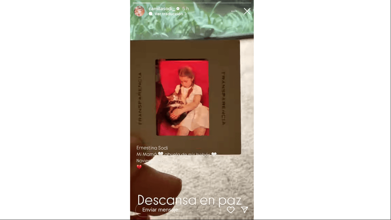 Camila Sodi informa la muerte de Ernestina Sodi