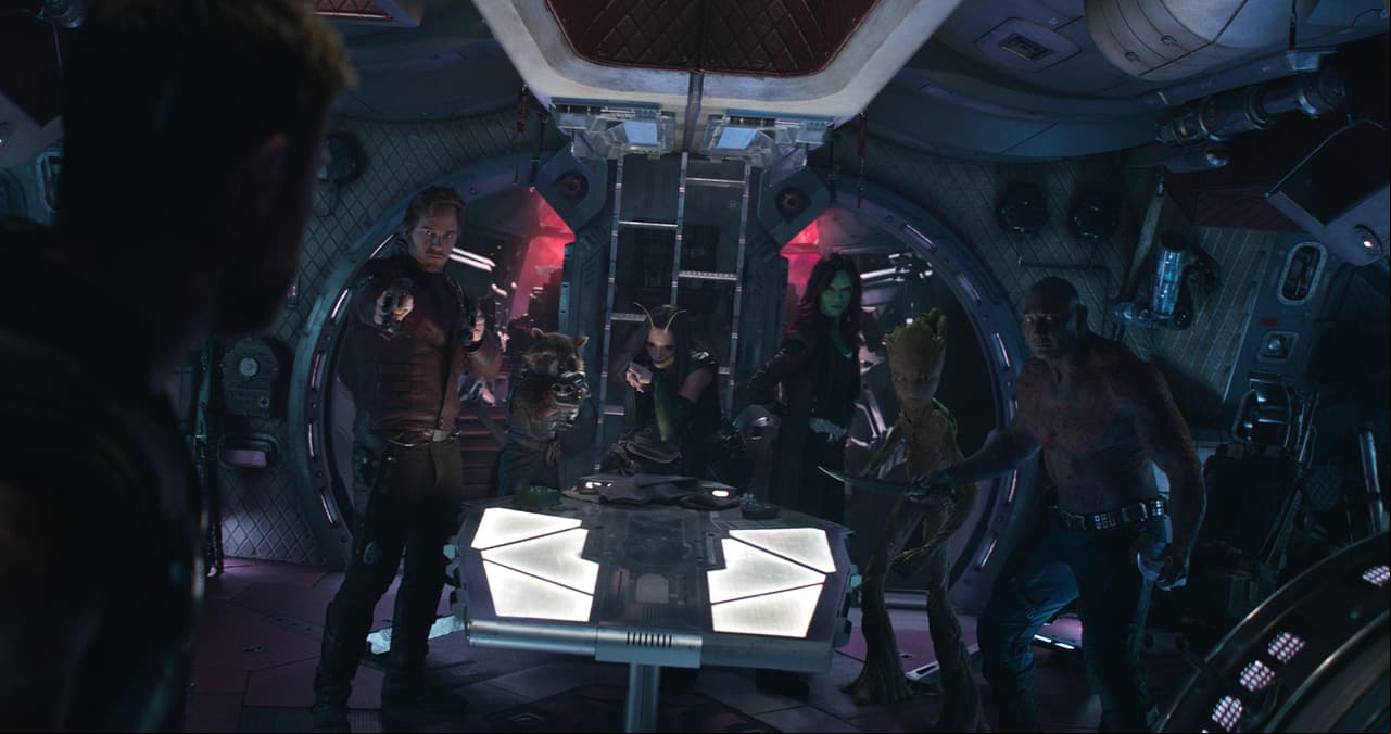 Los 'Guardianes de la Galaxia' en la película 'Avengers: Infinity War'