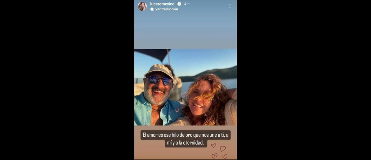 Lucero junto a su pareja Michel Kuri.