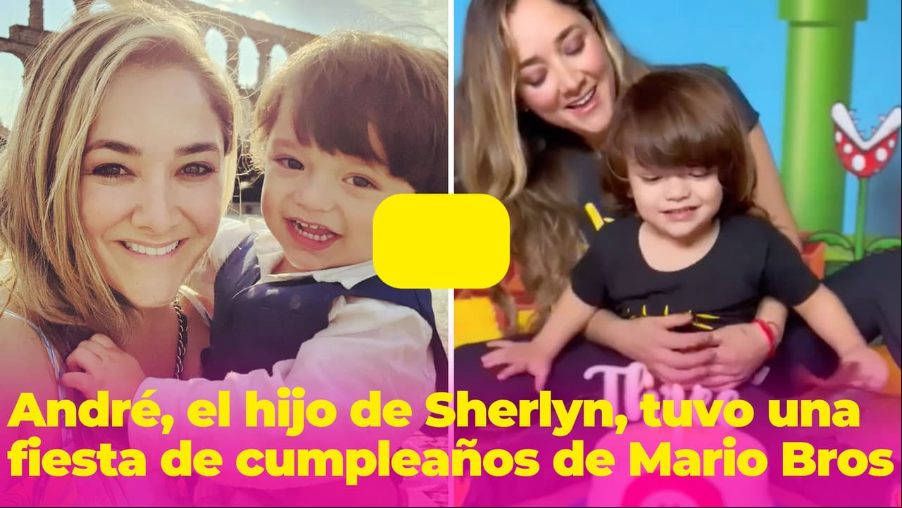 Sherlyn le dio a André un cumpleaños 'mágico': le organizó una fiesta de 'Mario Bros'