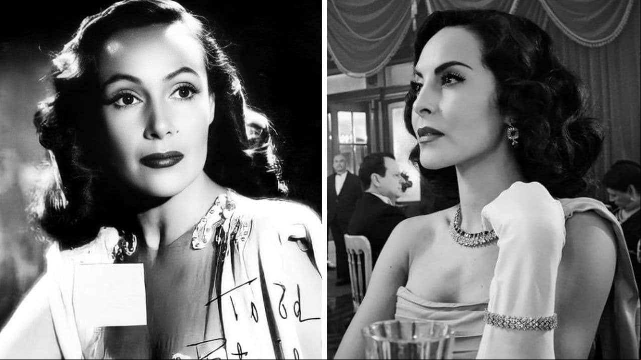 Dolores del Río y Elsa Ortiz caracterizada para la serie de María Félix