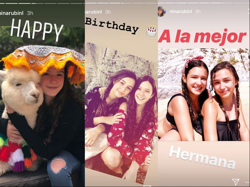 Nina compartió varias imágenes junto a su hermana por su cumpleaños
