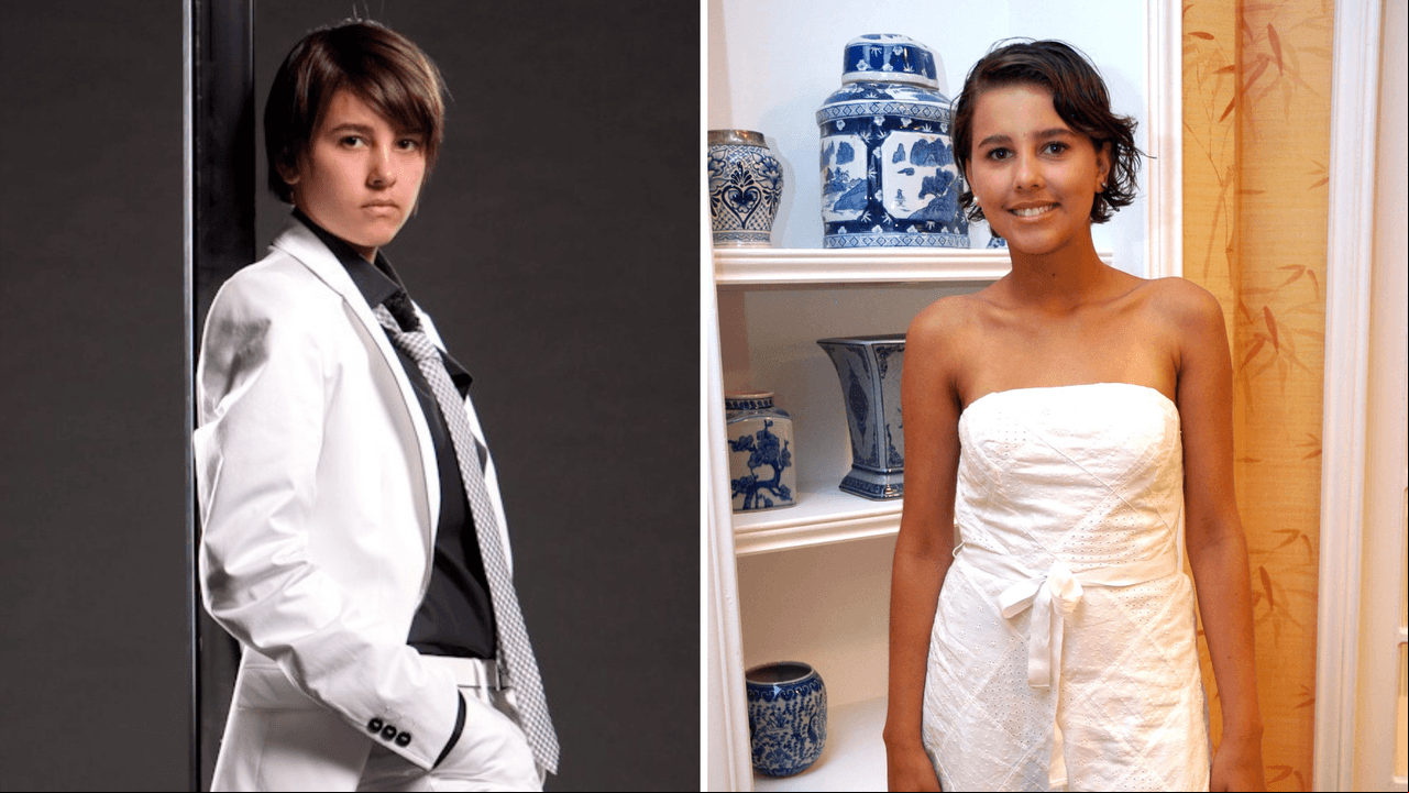 En 2010, como parte de su actuación en 'Niña de mi Corazón', Paulina Goto dio vida a 'Andrea' y 'Andrés' un par de "hermanos gemelos". 'Andrea' tiene que asumir una identidad masculina para poder trabajar y mantener a su familia.