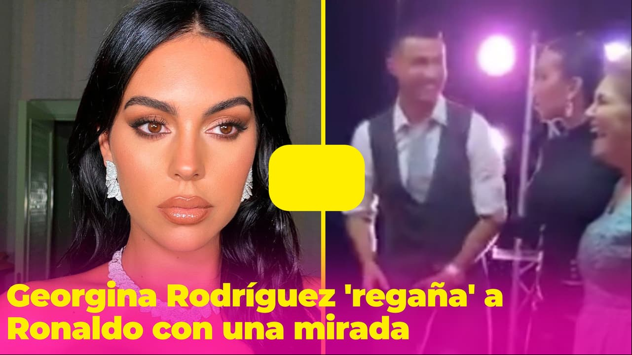 Georgina Rodríguez 'regañó' a Cristiano Ronaldo con una simple mirada y hasta la sonrisa le borró