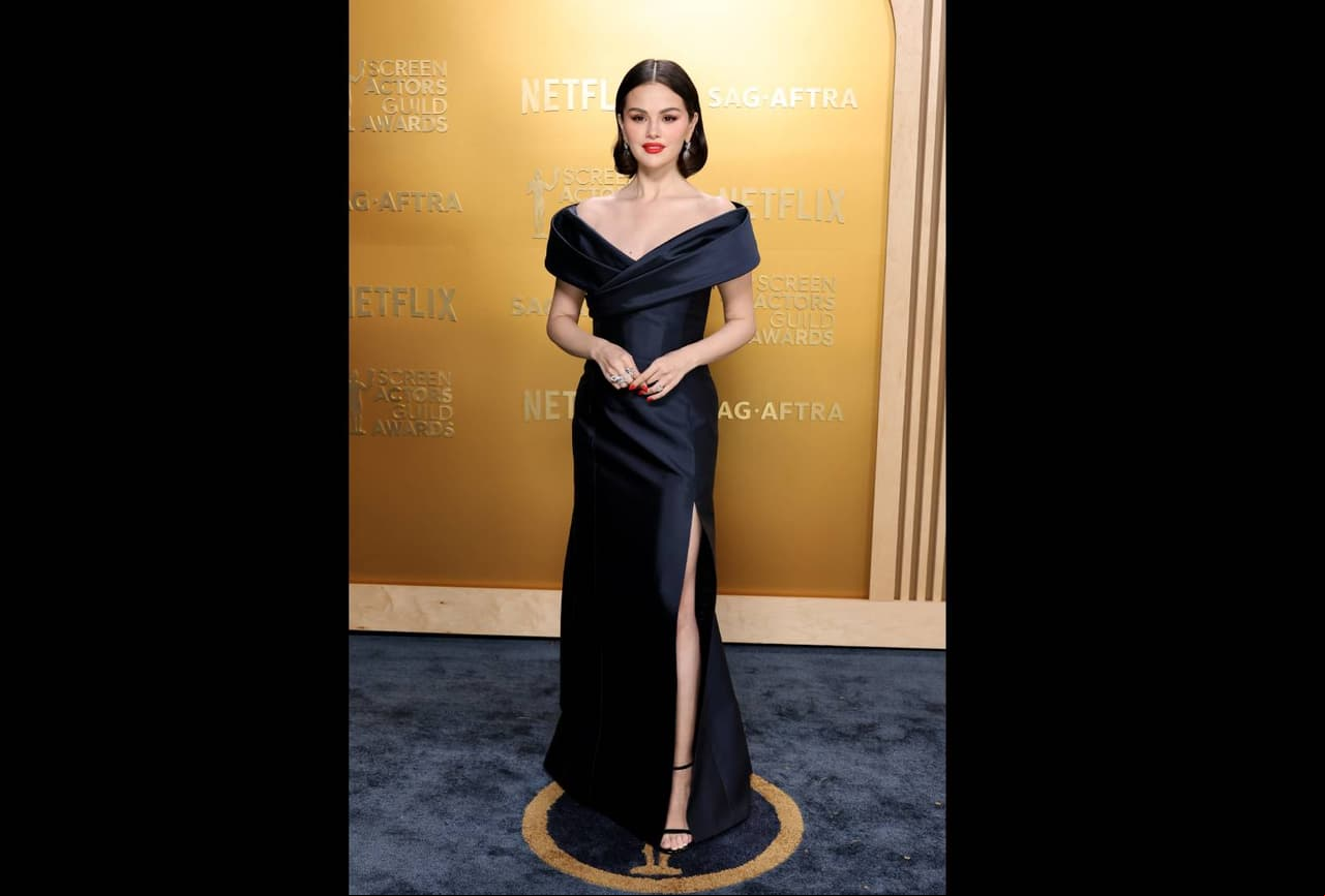 Selena Gomez en la alfombra roja de los SAG Awards 2025.