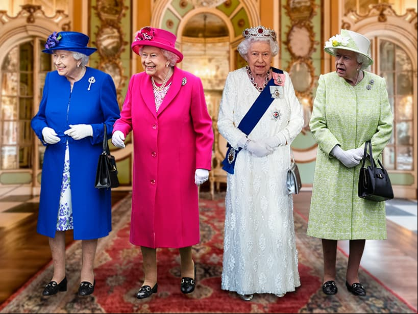 Con sus atuendos glamurosos, la reina Isabel II de Inglaterra llamó la atención de los especialistas de la moda de todo el mundo a lo largo de su vida, en especial por hacer a un lado los tonos tradicionales y optar por un look con abrigos, trajes y vestidos coloridos y vibrantes. Claro, sin dejar de lado la elegancia y sobriedad.