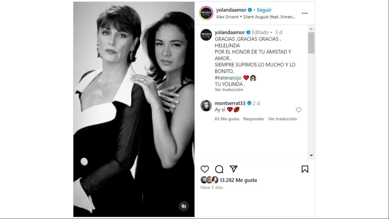 Yolanda Andrade despidió a Helena Rojo.