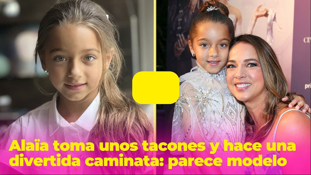 Alaïa toma unos tacones y hace una divertida caminata como toda una modelo