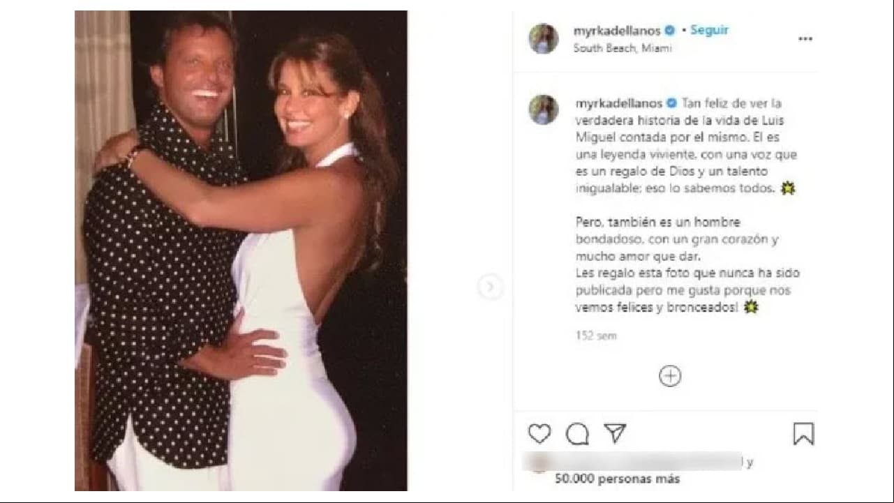 Myrka Dellanos recordó a Luis Miguel en 2018 cuando se estrenó su bioserie