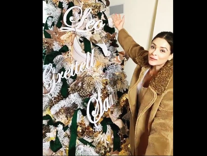 Grettell Valdez acudió con el estudio de diseño Galo Guilmar para decorar su árbol de Navidad, el cual se destaca por tener los nombres de los integrantes de su familia. “Llegó la Navidad a casa”, dijo la actriz en su publicación.