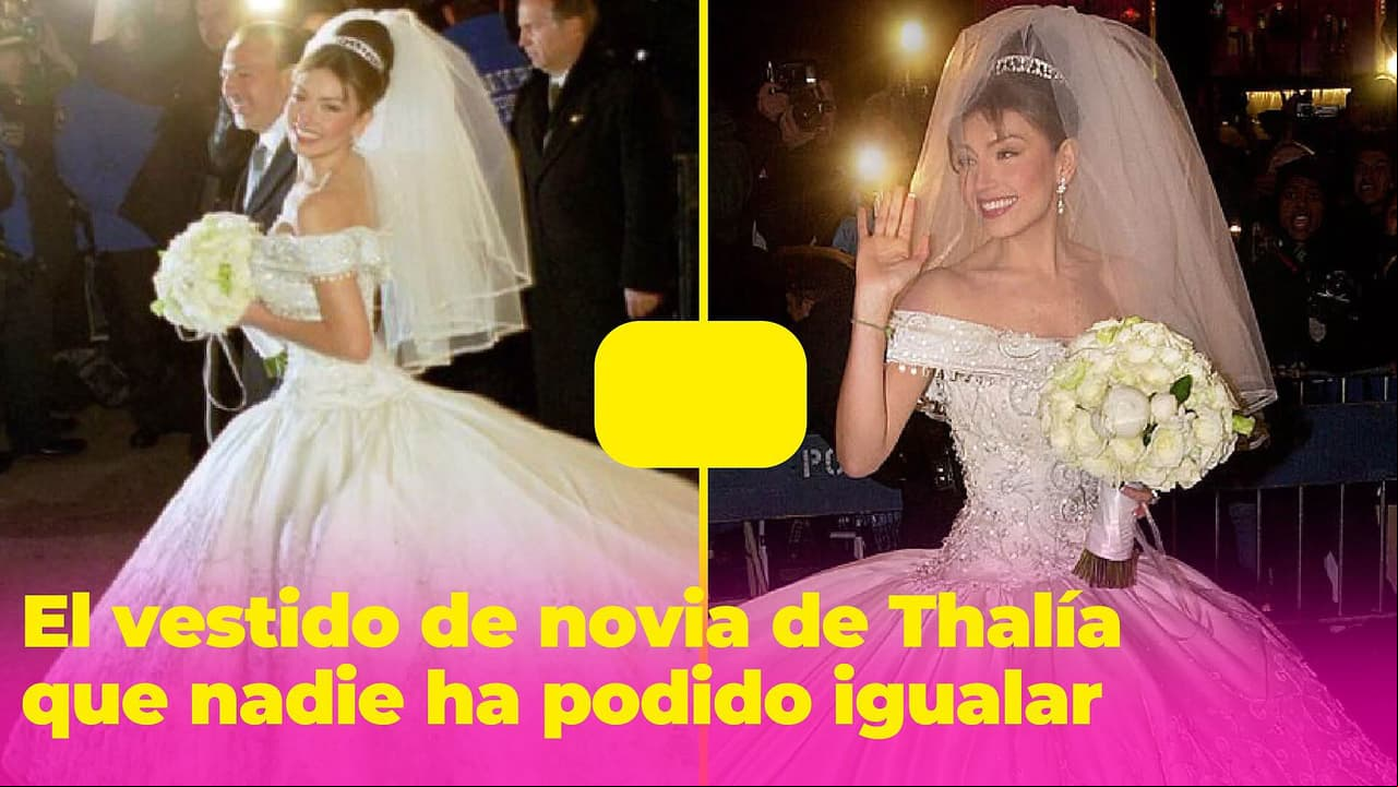 Thalía quería que el velo de su vestido de novia midiera 70 metros, pero fue de 20: ¿por qué?