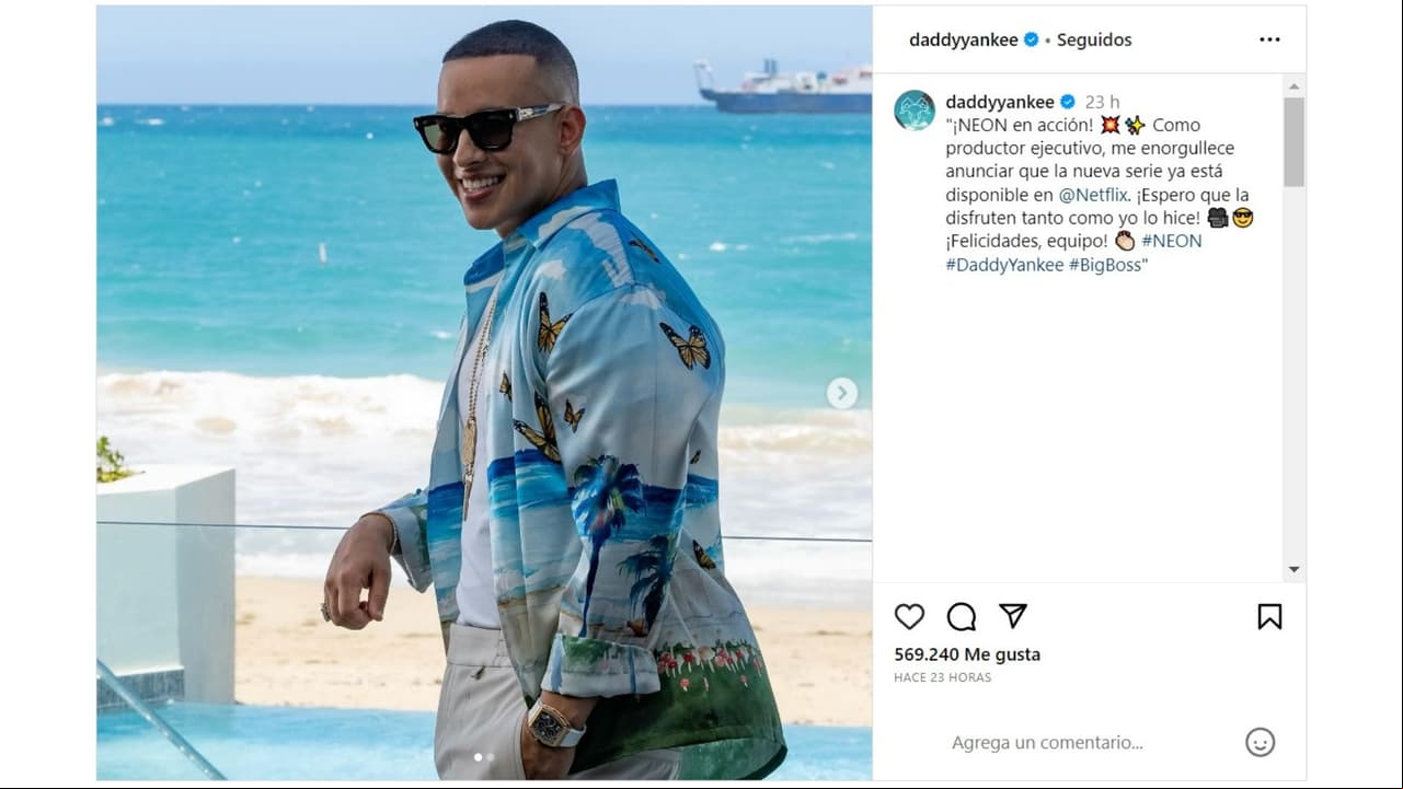 Daddy Yankee promocionó la serie 'Neon', de la que es productor ejecutivo.