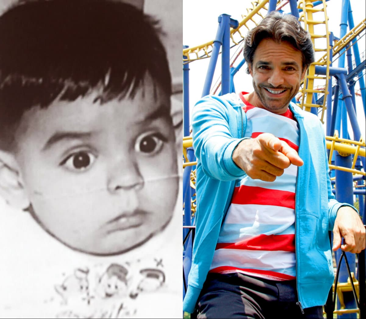 Eugenio González Derbez es el nombre real del actor, quien nació el 2 de septiembre de 1961. Es hijo de la primera actriz Silvia Derbez y Eugenio González Salas. Desde chiquito mostró su interés por la actuación y ahora es una de las estrellas mexicanas más importantes en el extranjero.