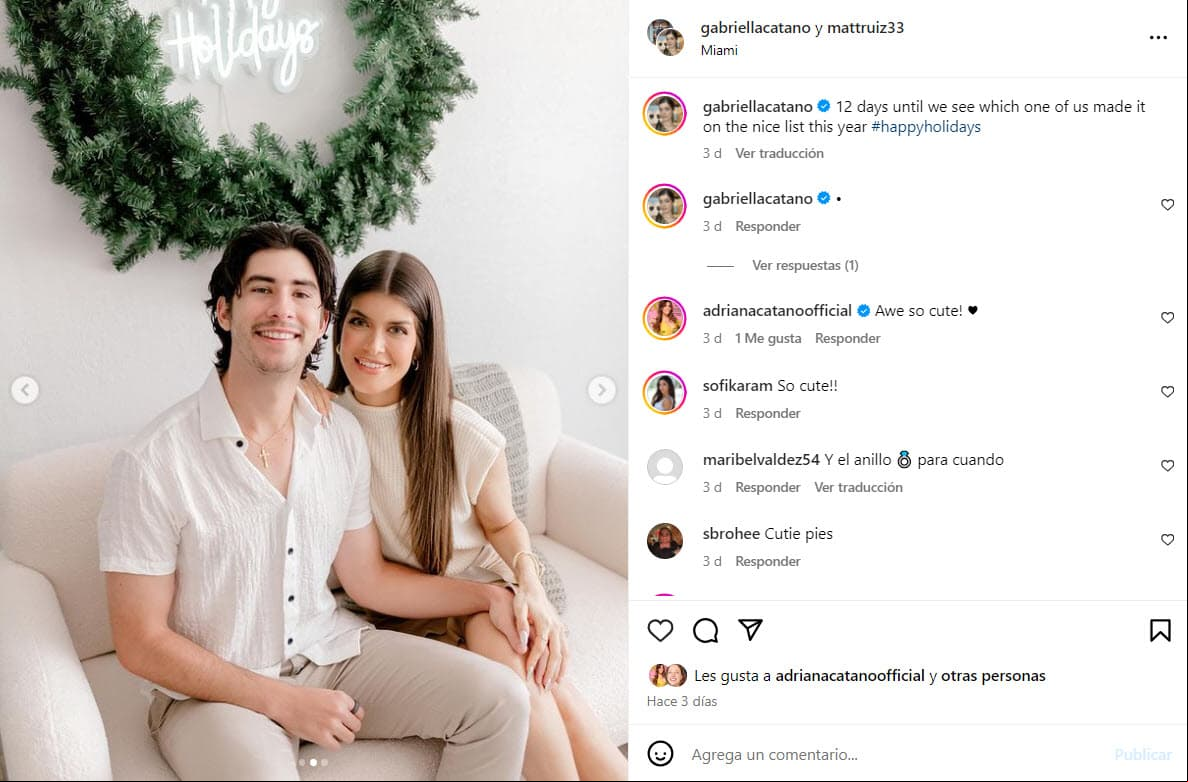 Gabriella Cataño y su novio Matthew Ruiz