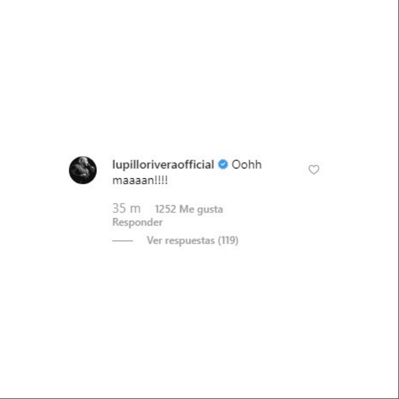 Lupillo fue de los primeros en ver la imagen de Beli y no se resisitió.