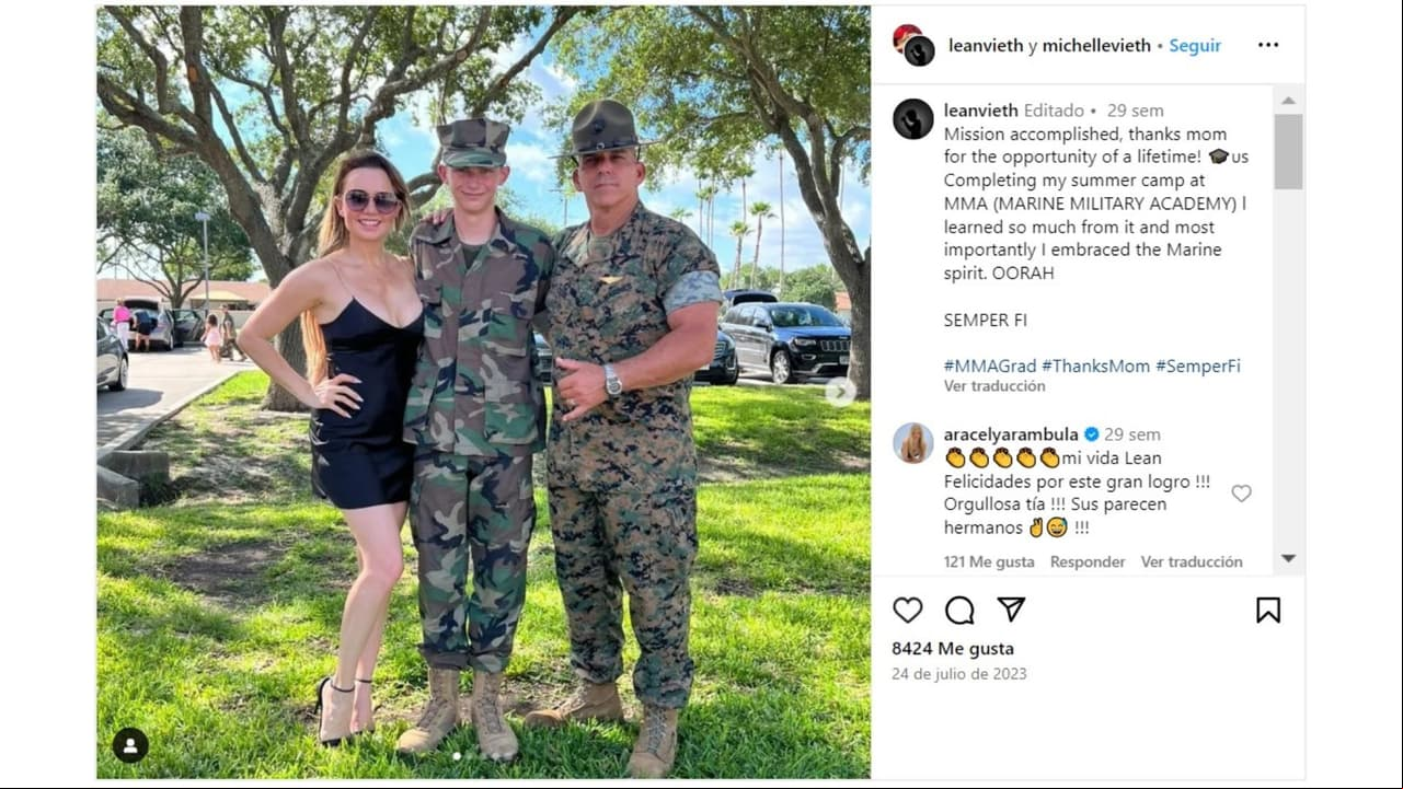 Leandro, hijo de Michelle Vieth, dedicó unas palabras a su mamá.