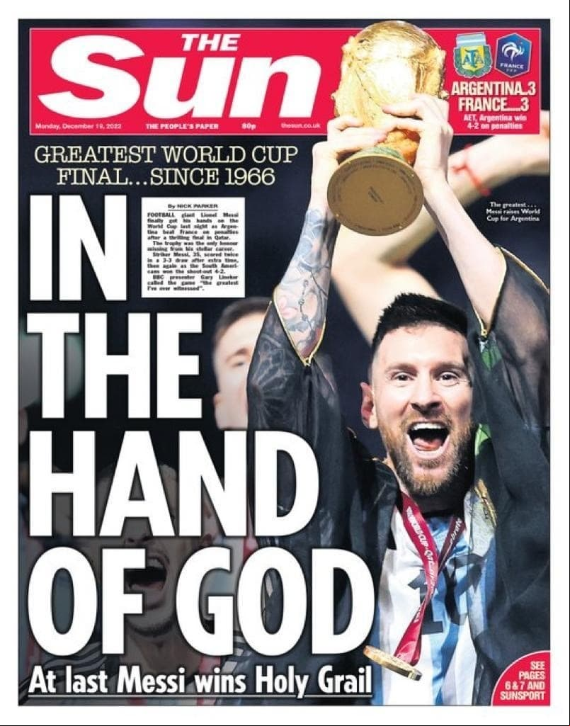 Las portadas de Argentina campeón en Qatar 2022