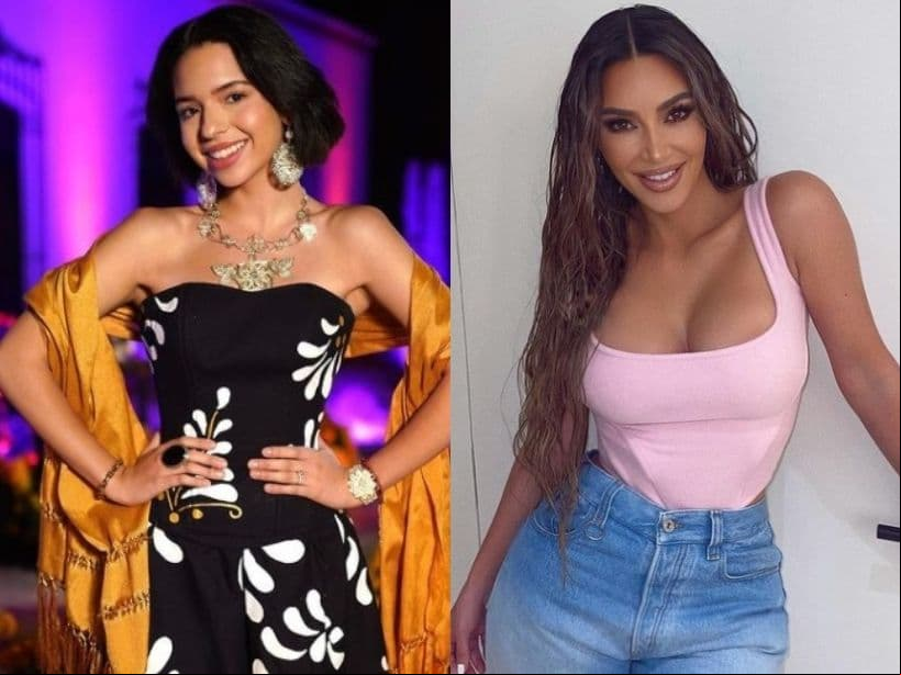 Ángela Aguilar sorprende al lucir idéntica a Kim Kardashian en estas fotos: ‘La más chula’
